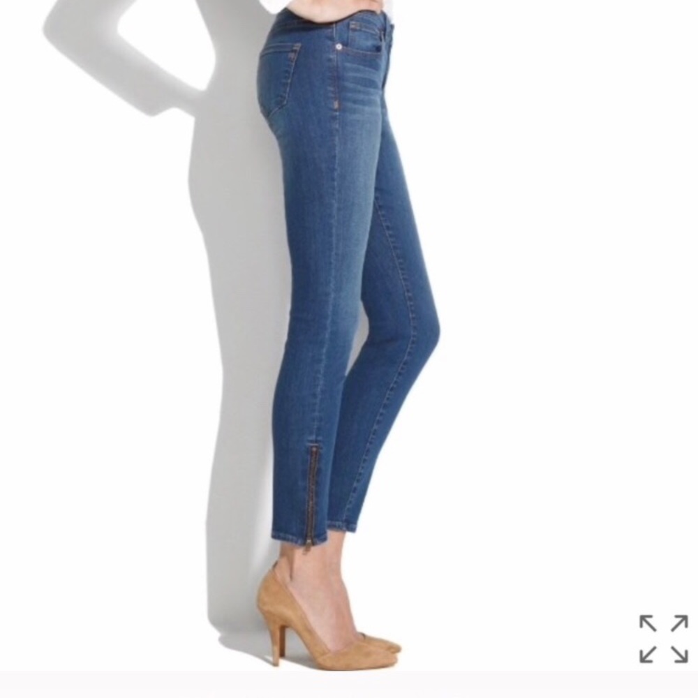 Madewell jeans with zipper